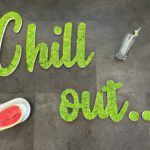 individuelle Moos-Schriftzüge Chill out