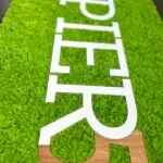 Mooswand mit Logo, Islandmoos konserviert, Schallschutz