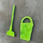 Icons aus Holz und Moos, Türbeschriftungen Praxis, Büro, Symbole, Islandmoos